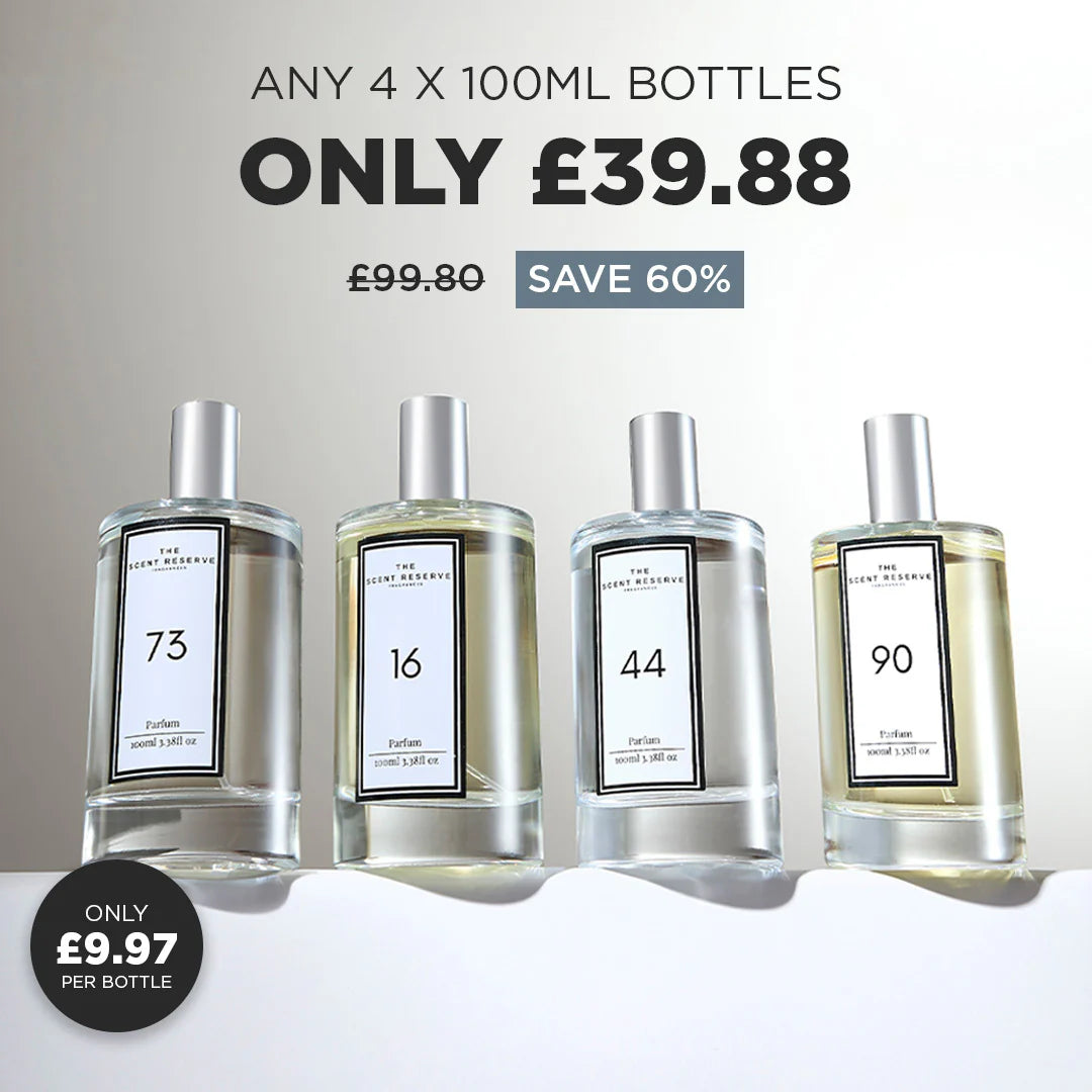 4 x 100ml Perfume Bottles + FREE 30ml
