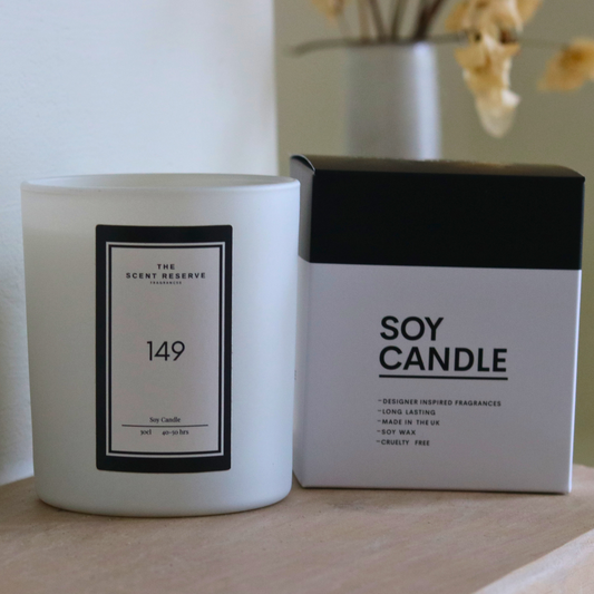 149 Soy Wax Candle - Inspired by Baccarat Rouge 540